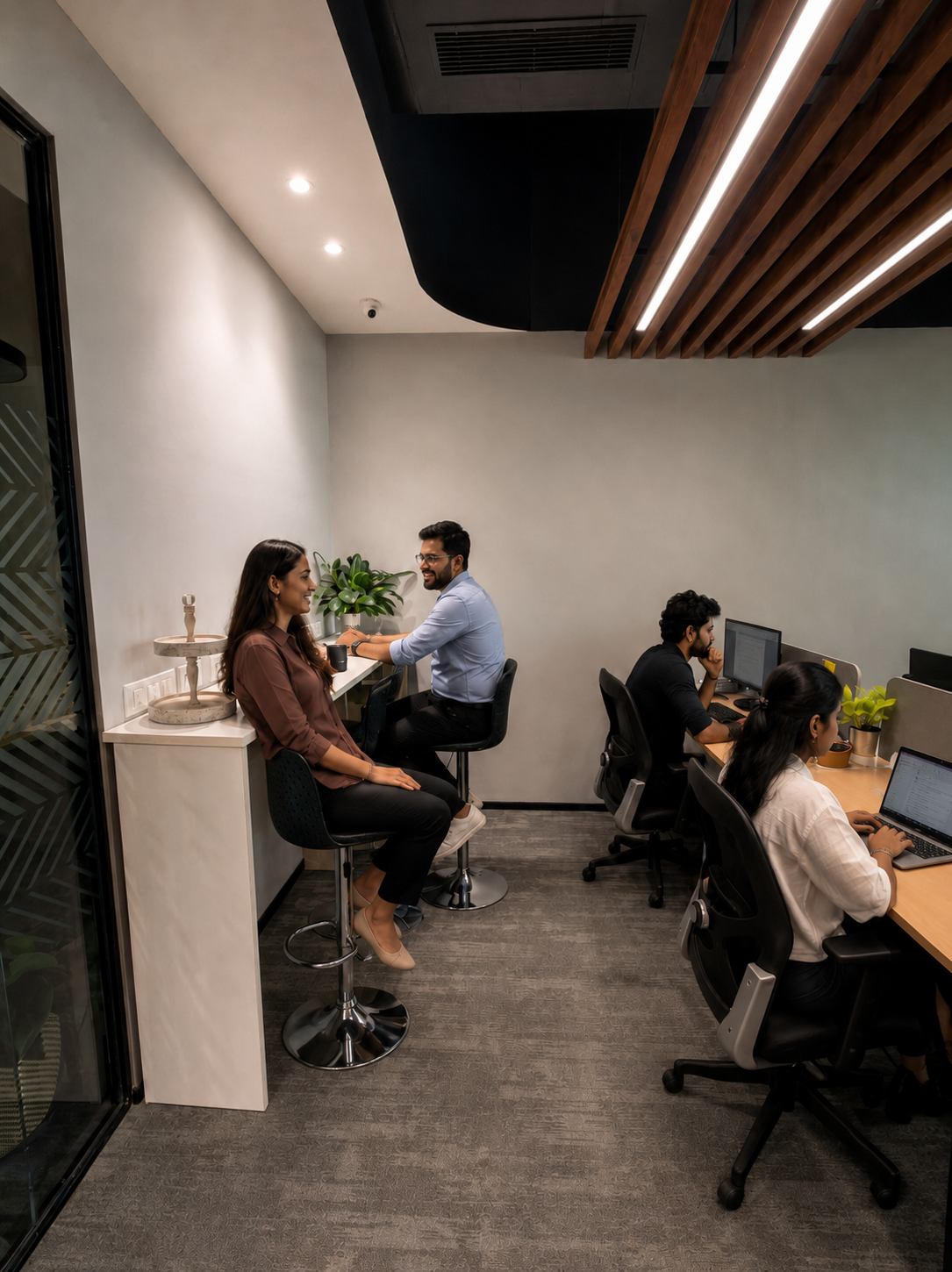 Inside the office