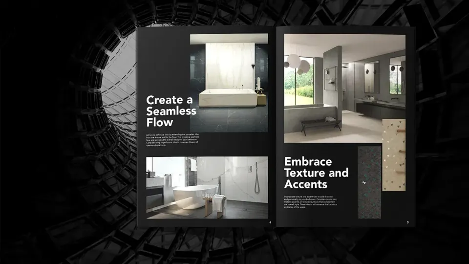 luxury porcelain tile marketing london